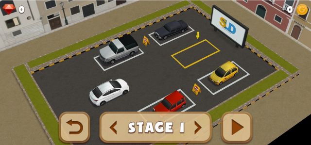 駐車の達人4の教習ゲームスタート画面
