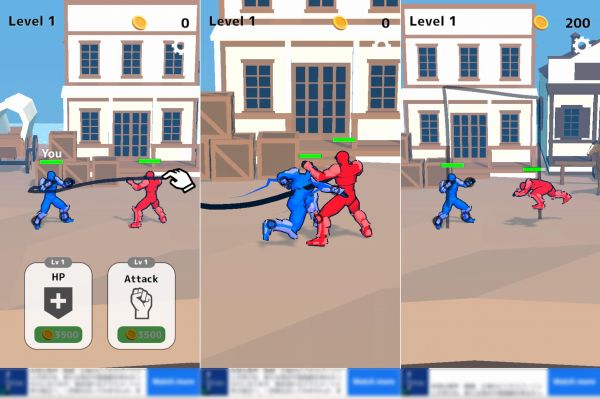 線を引くゲーム『Draw Action』のアプリ画面