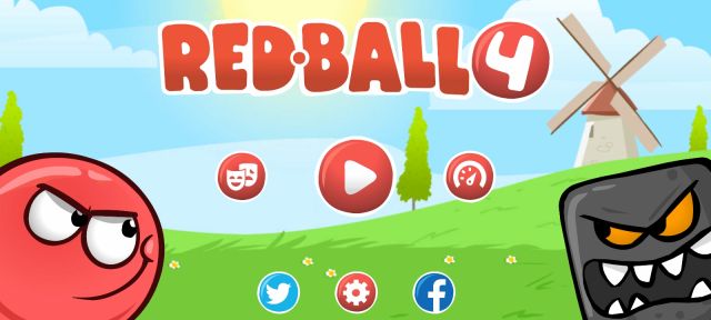 Red Ball 4のボールゲームアプリ画面