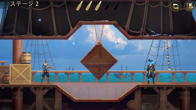 銃弾射撃：ドクロ島冒険記のゲーム画面
