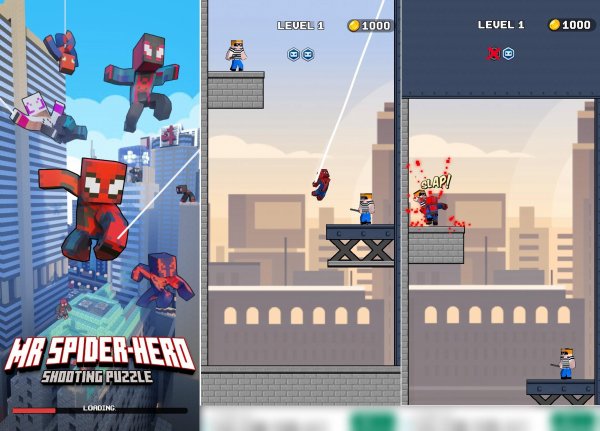 Mr Spider Heroのスマホゲーム画面