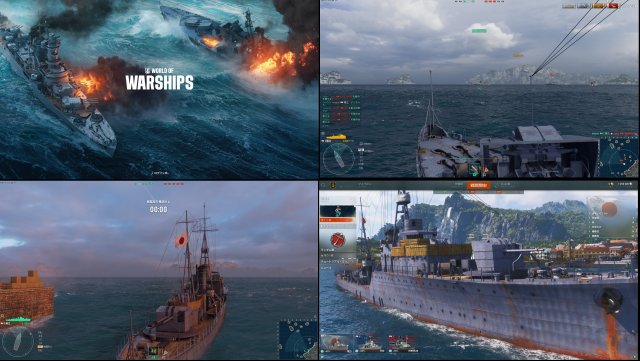 World of Warshipsのバトルゲーム画面