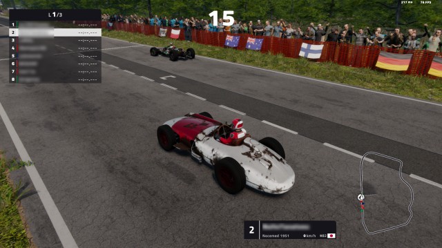 Formula Evolution 2024のレース画面