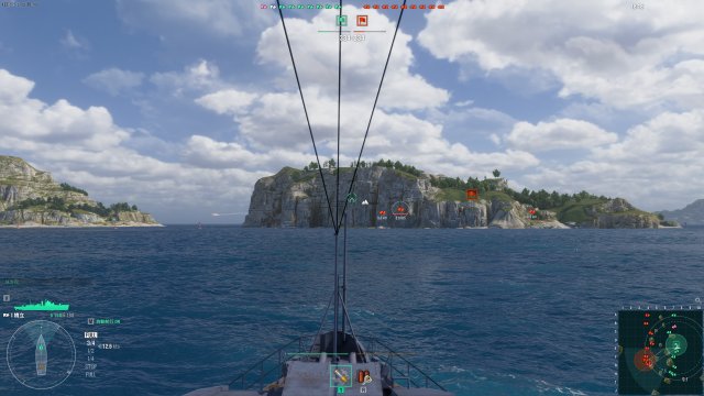 World of Warshipsのゲーム画面